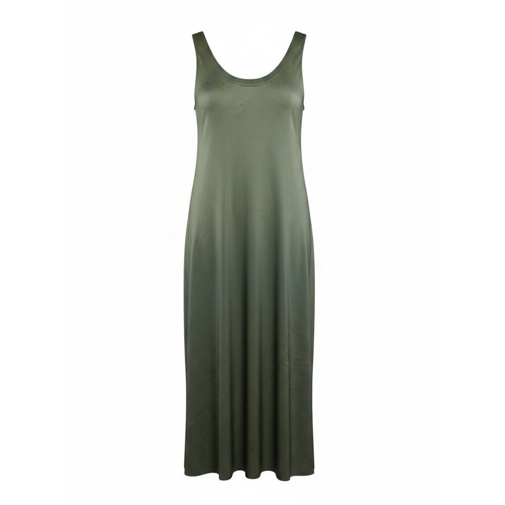 CITRON Santa Monica Pale Green Silk Sleeveless Maxi Dress Size M